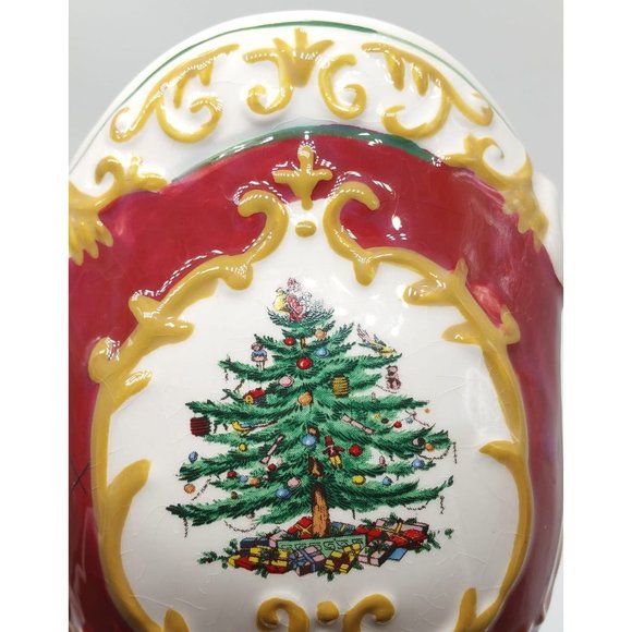 Vintage Spode Christmas Tree Santa’s Sleigh Decorative Candy Bowl & FREE Plate - Picture 7 of 16
